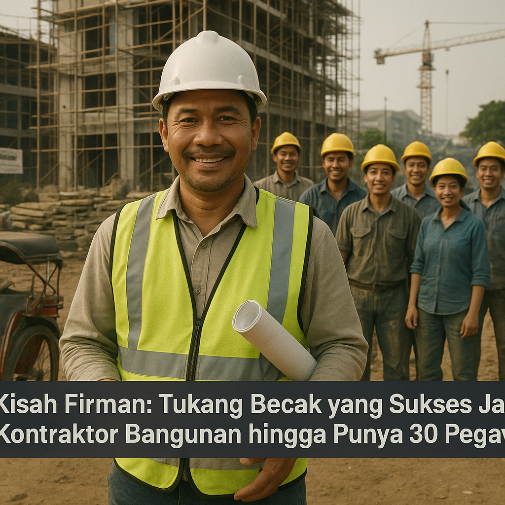 Kisah Firman: Tukang Becak yang Sukses Jadi Kontraktor Bangunan hingga Punya 30 Pegawai