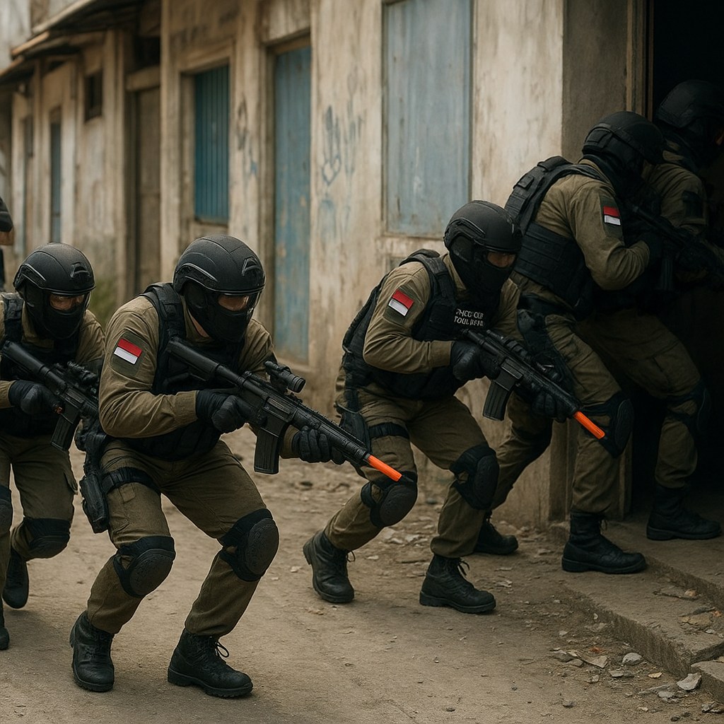 Komunitas Airsoft Indonesia Gelar 'Force on Force' Training dengan Scenario-based Tactics