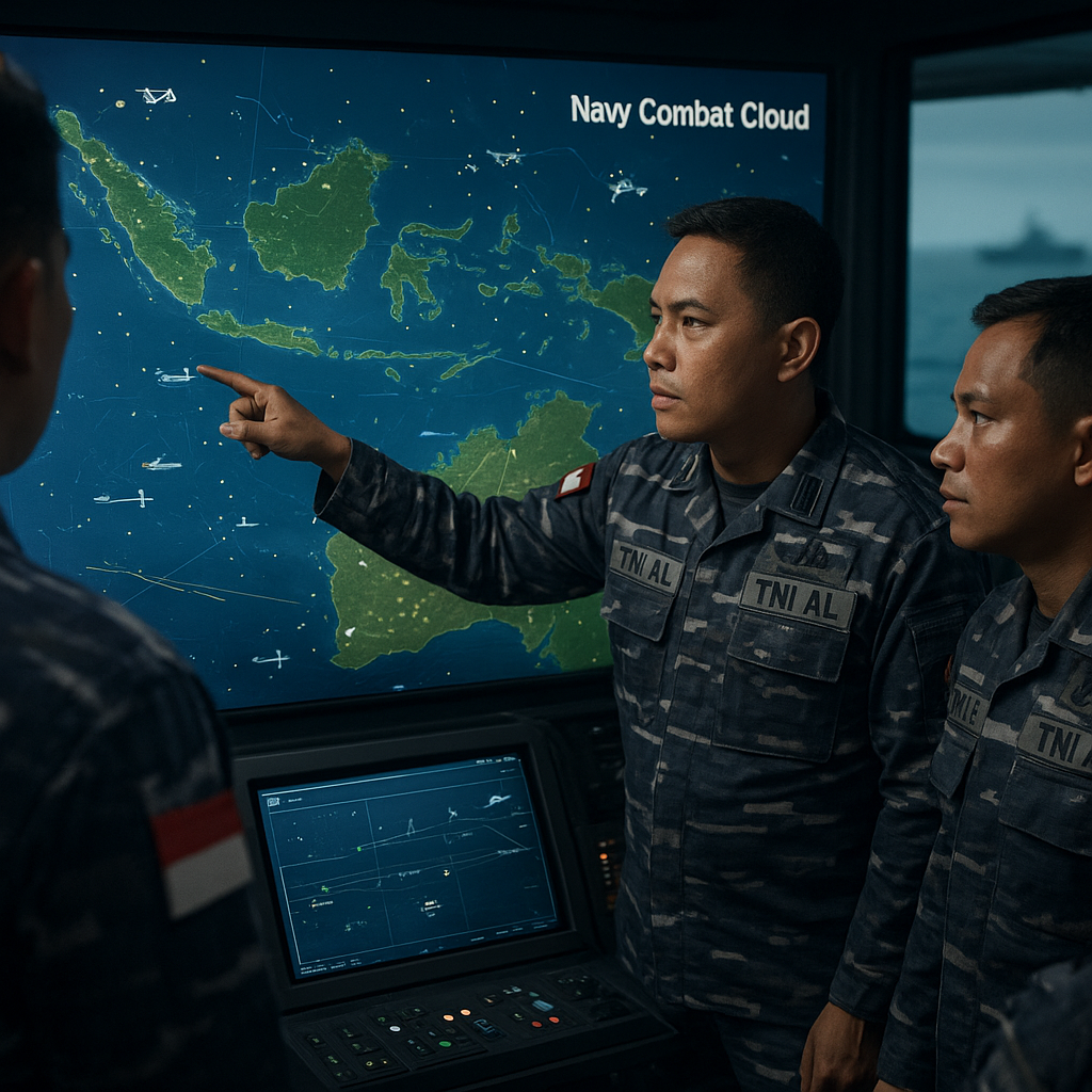 TNI AL Uji Coba Sistem Komando Tempur Terintegrasi 'Navy Combat Cloud' dalam Latihan Armada