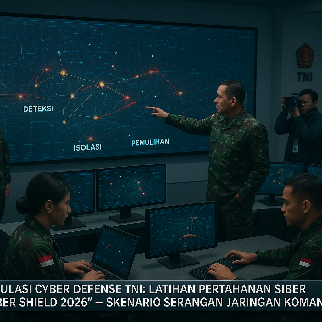 Simulasi Cyber Defense TNI: Latihan Pertahanan Siber 'Cyber Shield 2026' dengan Skenario Serangan Jaringan Komando
