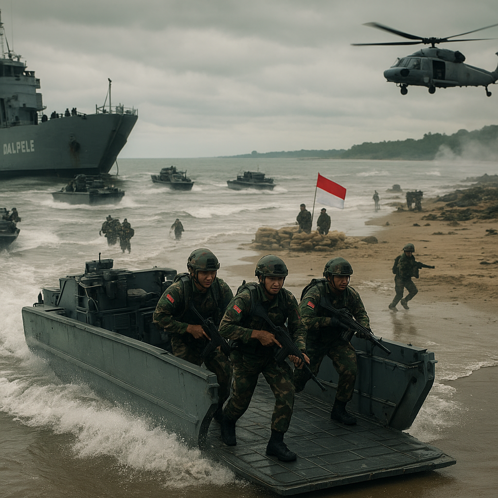 Latihan Amphibi TNI AL-AD 'Jaya Sakti 2026': Prosedur Pendaratan Amfibi dari KRI ke Pantai Bermusuhan