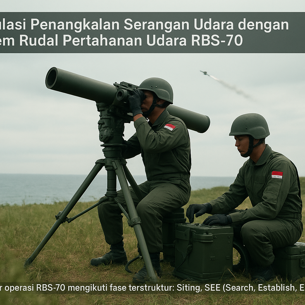 Simulasi Penangkalan Serangan Udara dengan Sistem Rudal Pertahanan Udara RBS-70