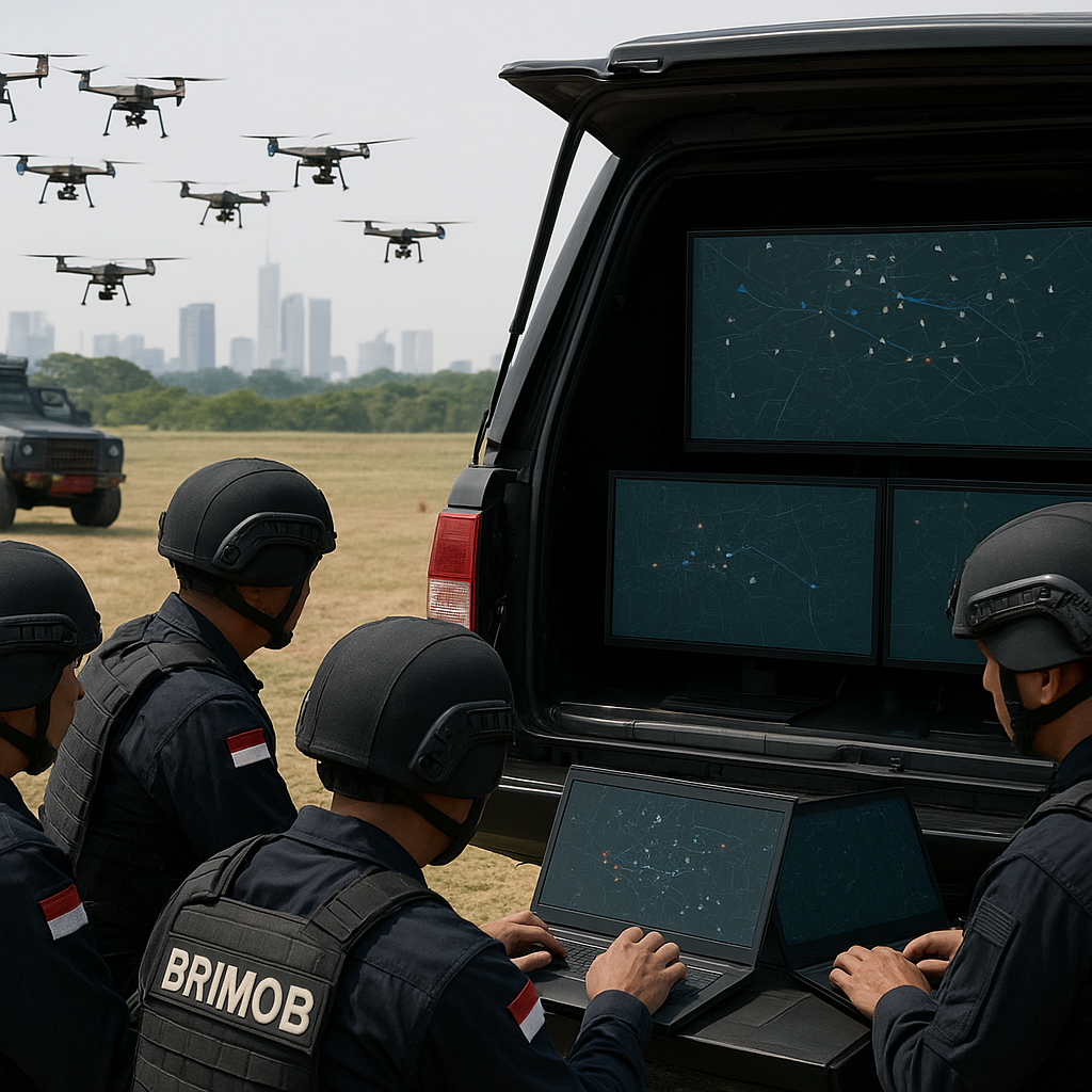Evaluasi Penggunaan Drone Swarming oleh Brimob untuk Pengawasan dan Serangan Presisi