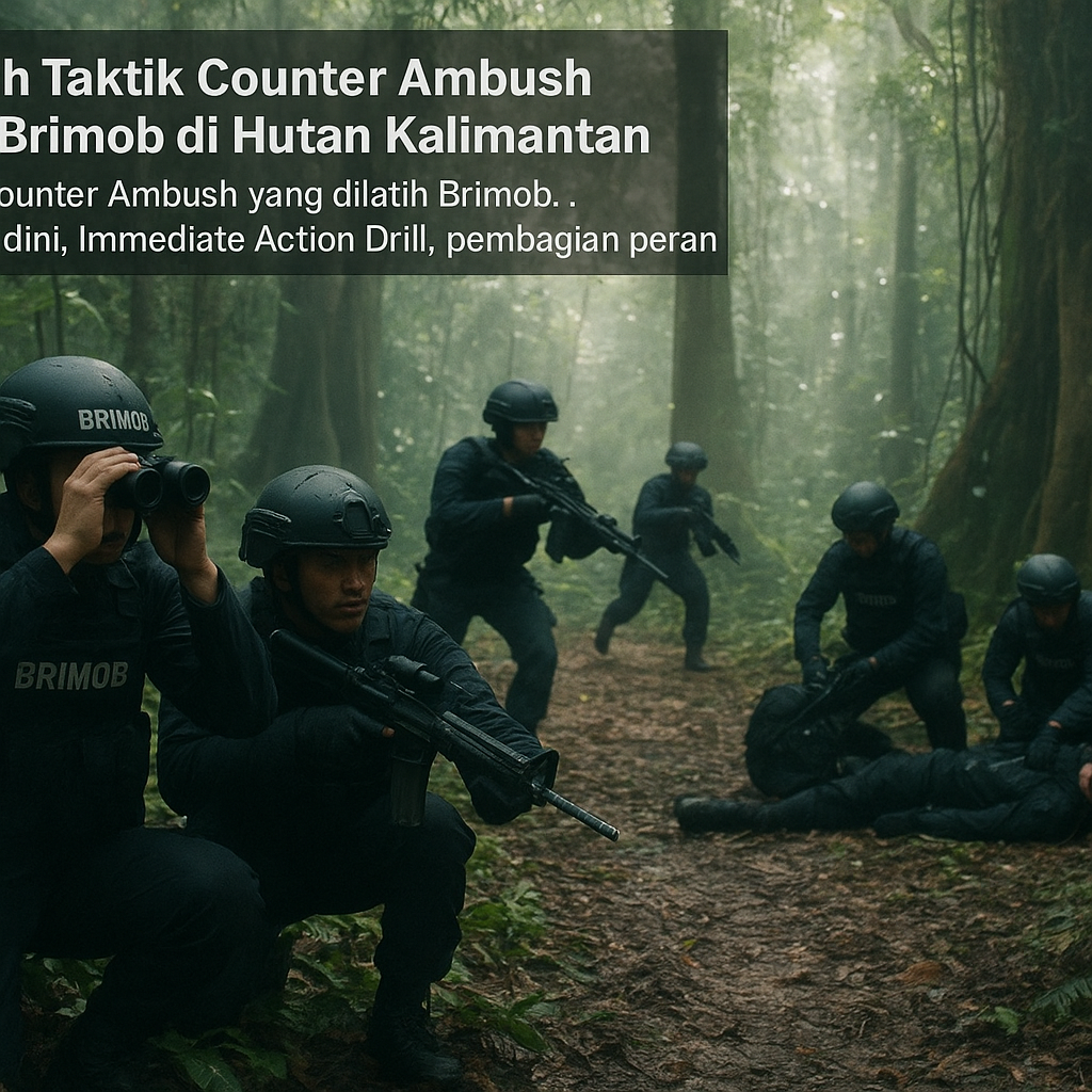 Bedah Taktik Counter Ambush oleh Brimob di Hutan Kalimantan