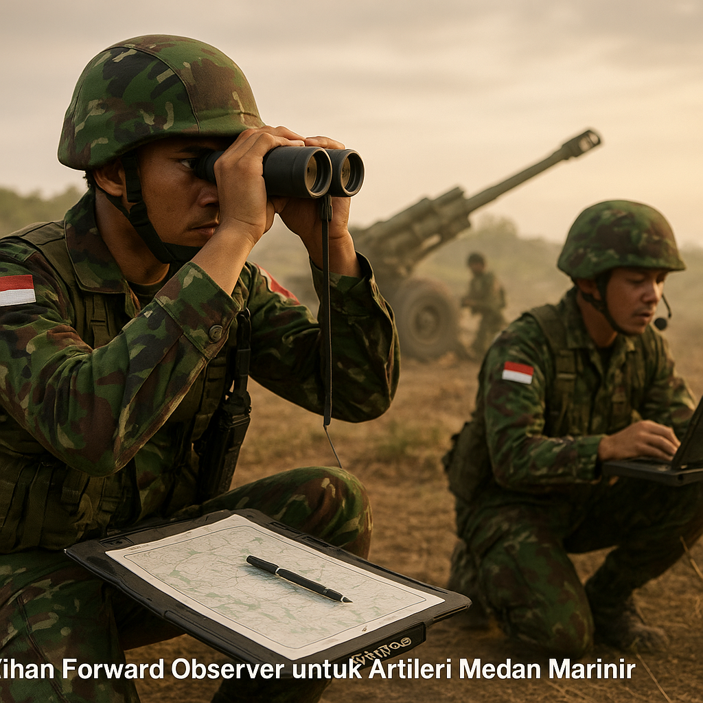 Pelatihan Forward Observer untuk Artileri Medan Marinir