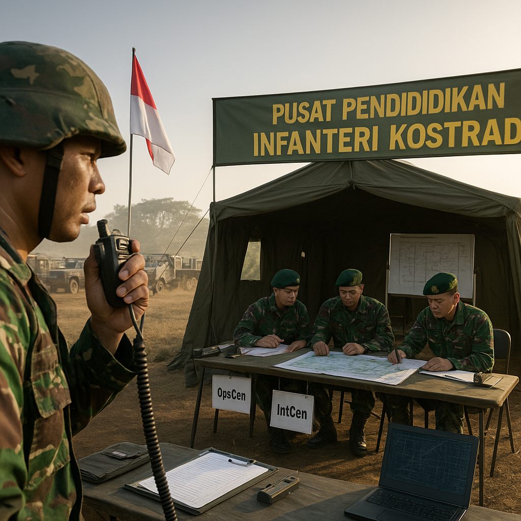 Pusat Pendidikan Infanteri Kostrad Gelar Gladi Posko & Rihlah Tempur