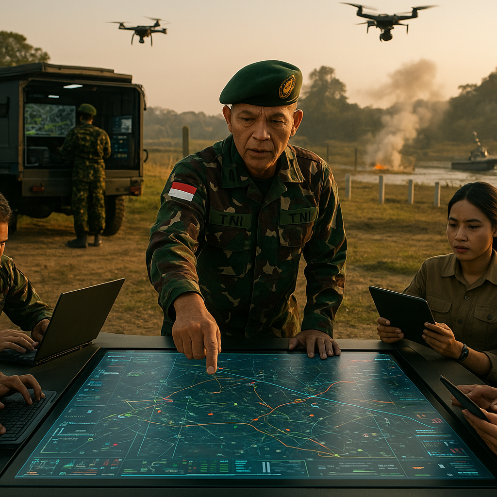 Simulasi Penangkalan Serangan Asimetris di Perbatasan Menggunakan Konsep Network Centric Warfare