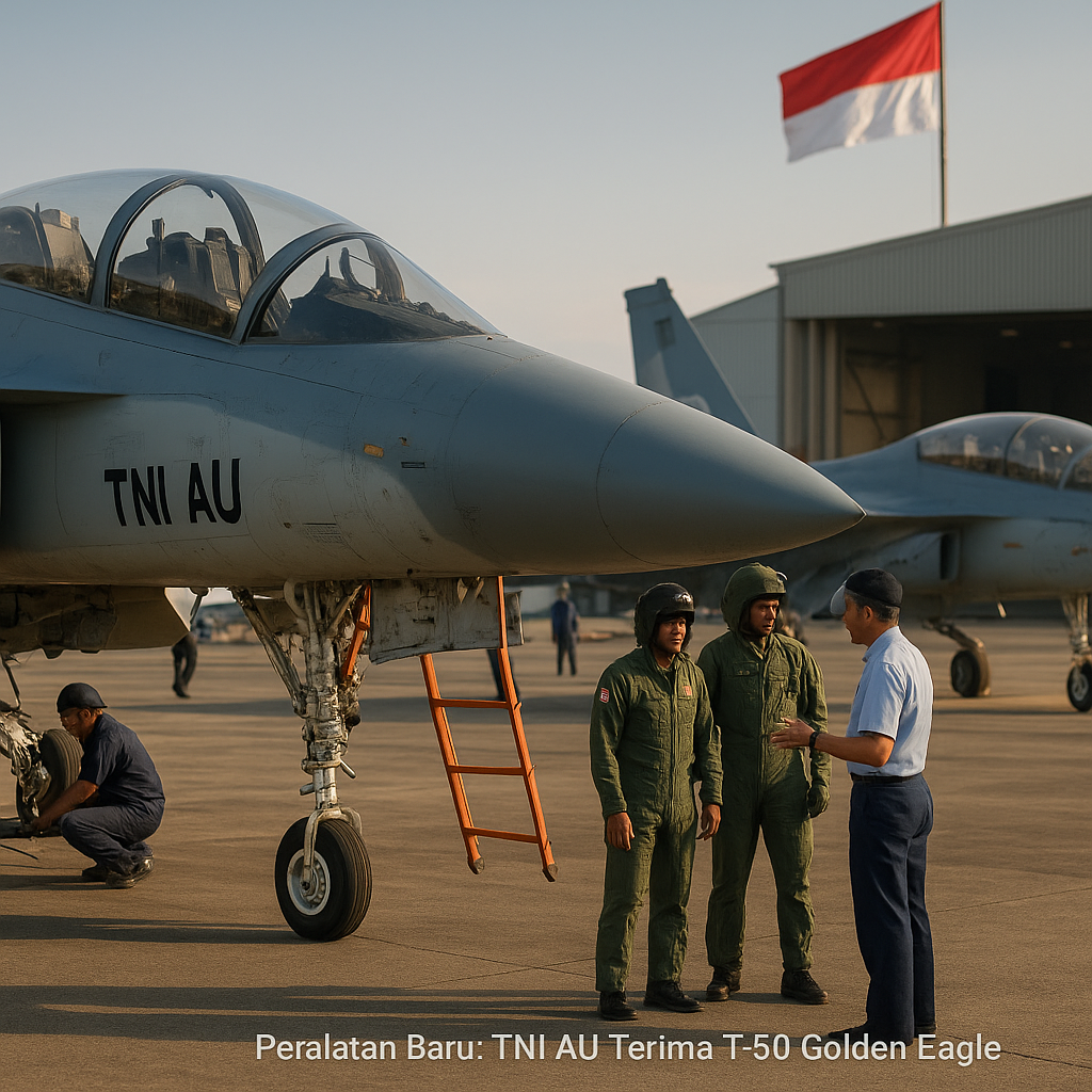 Peralatan Baru: TNI AU Terima Pesawat Latih Tempur T-50 Golden Eagle Buatan KAI