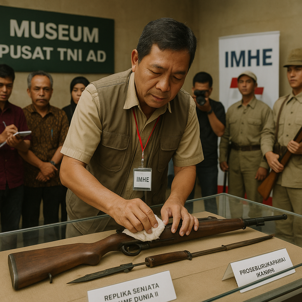 Komunitas Pecinta Sejarah Militer Gelar Pameran Replika Senjata Era Perang Dunia II