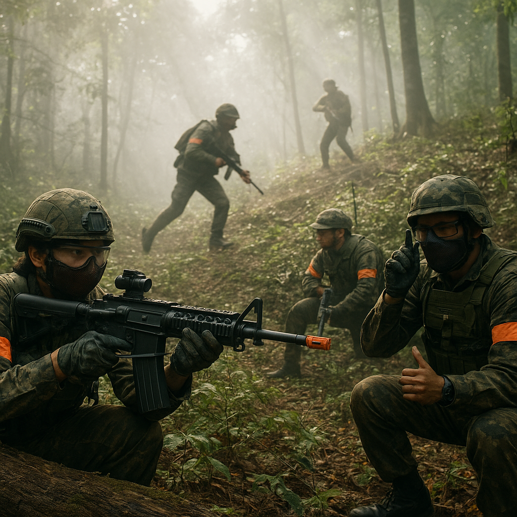Komunitas Militer Pencinta Airsoft Gelar Simulasi Pertahanan Area di Bogor