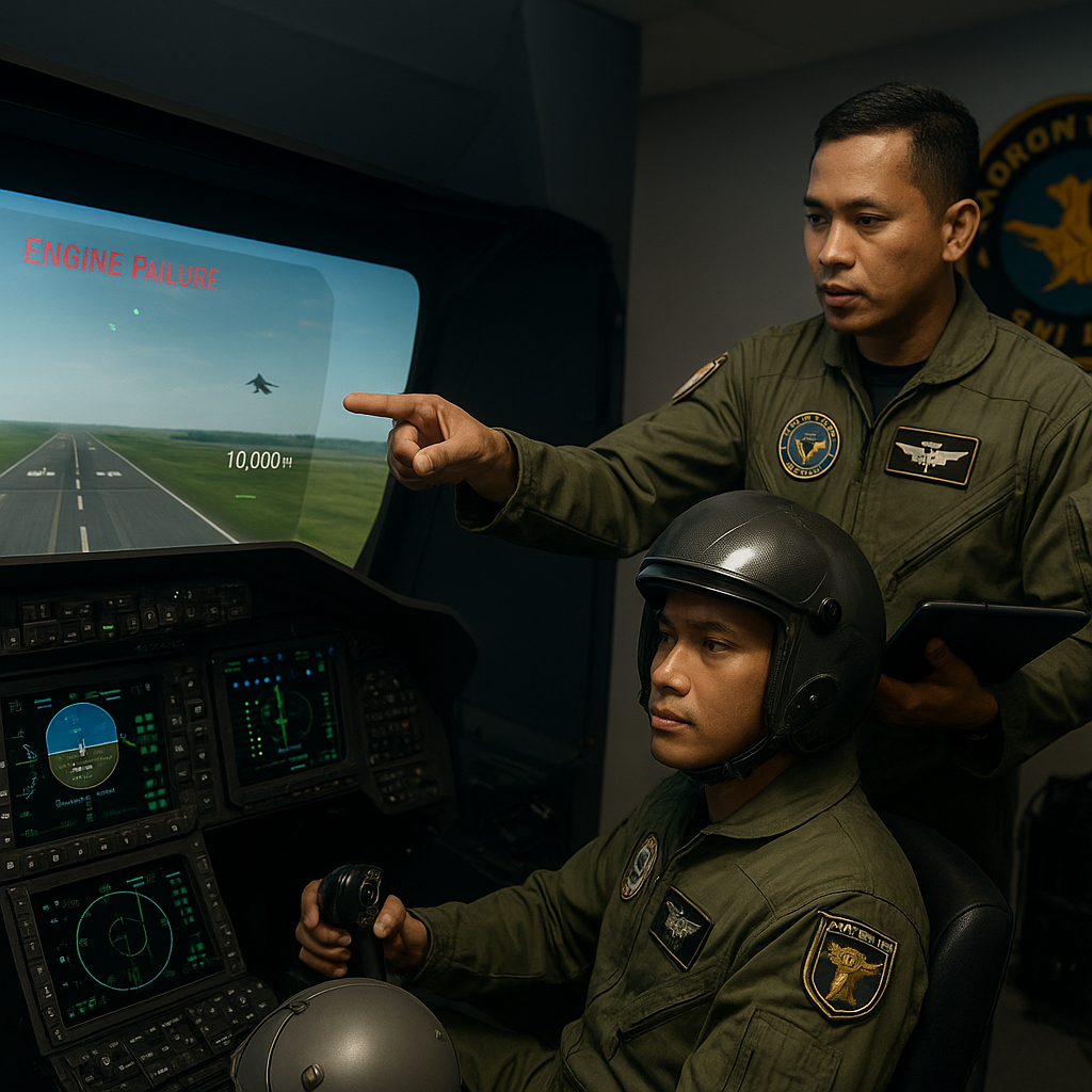 TNI AU Latih Pilot dengan Simulator Full Mission di Skadron Udara 15