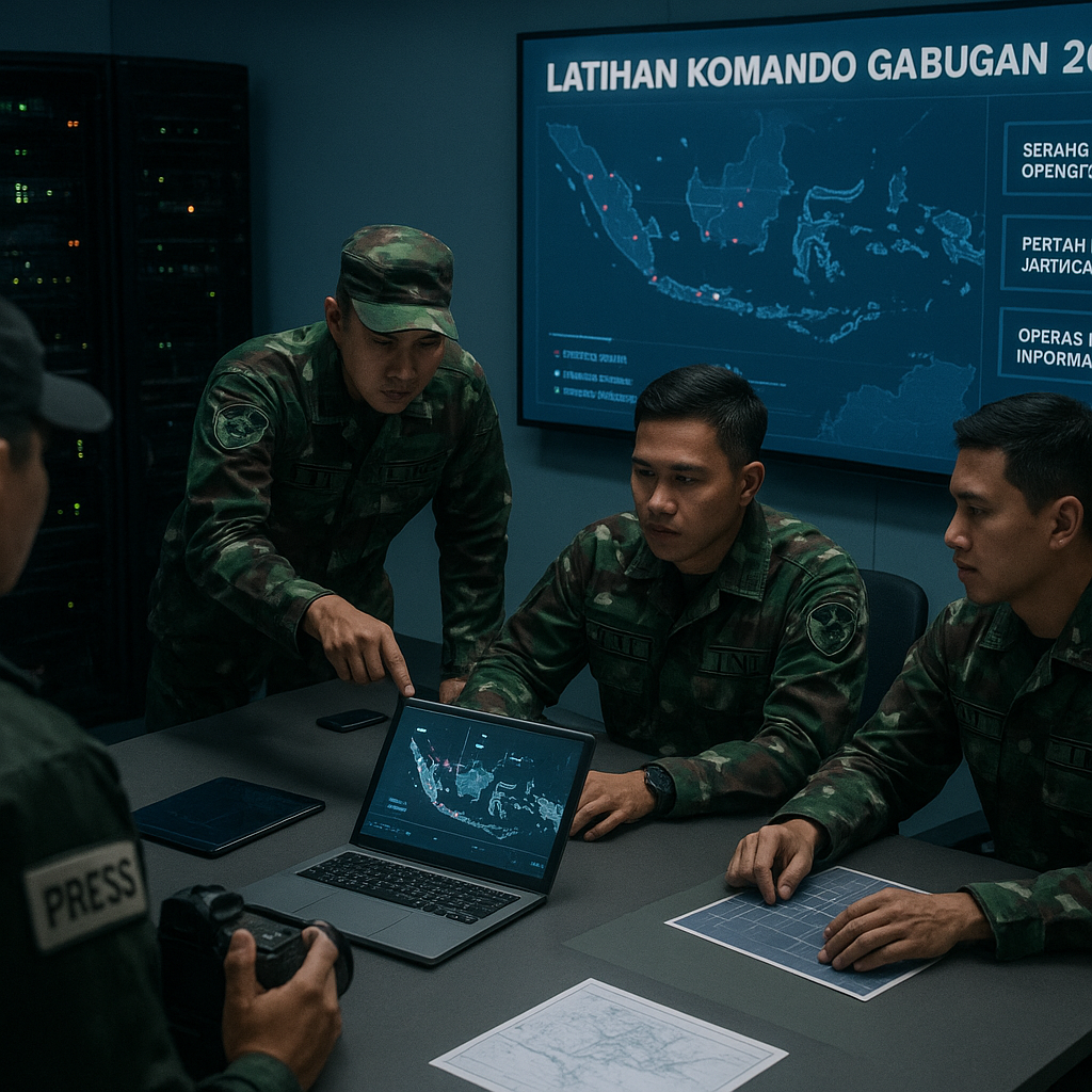 Penerangan TNI Gelar Simulasi Peperangan Siber dalam Latihan Komando Gabungan