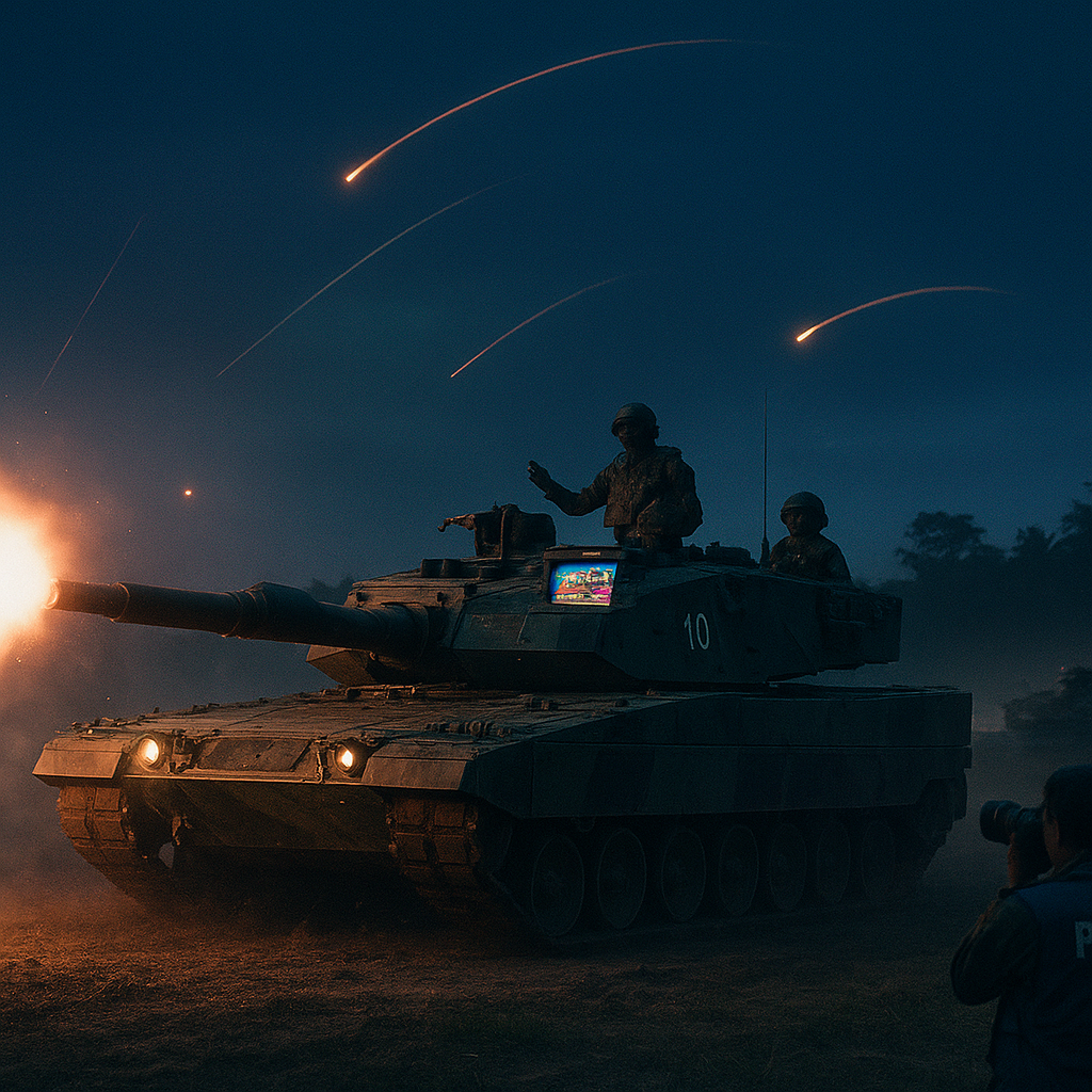 Batalyon Kavaleri 10 Gelar Latihan Penembakan Malam Hari dengan Tank Leopard