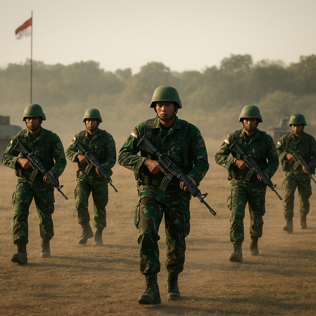 Latihan Manuver Batalyon Infanteri TNI AD Terapkan Formasi Tempur Berlian