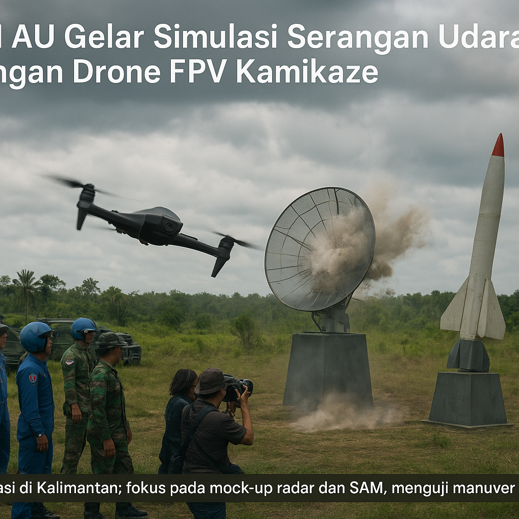 TNI AU Gelar Simulasi Serangan Udara dengan Drone FPV Kamikaze