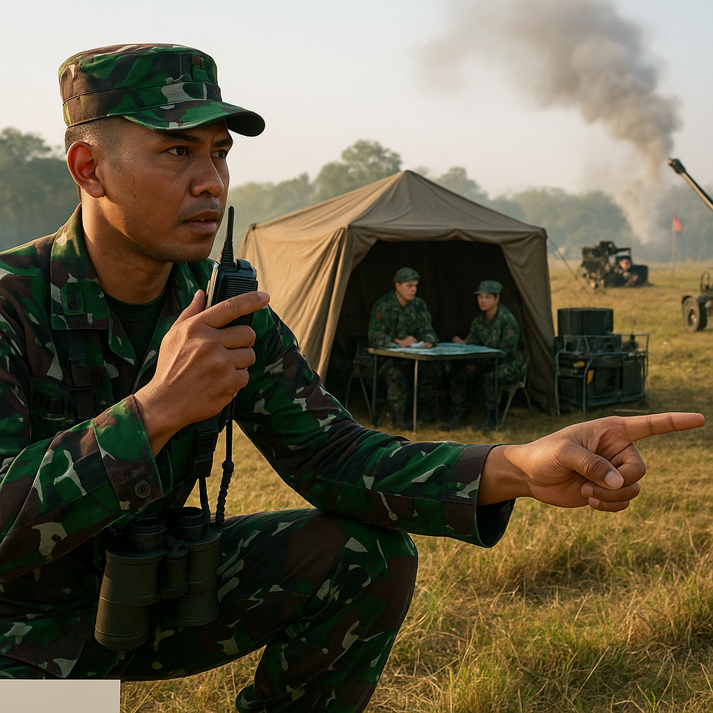 Latihan Koordinasi Tembak Artileri Medan TNI AD dengan Forward Observer