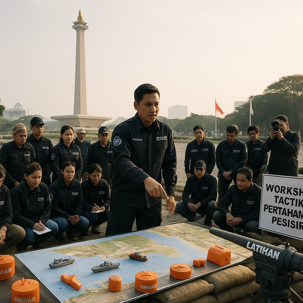 Komunitas Milita Simulator Gelar Bedah Taktik Pertahanan Pantai di Monas