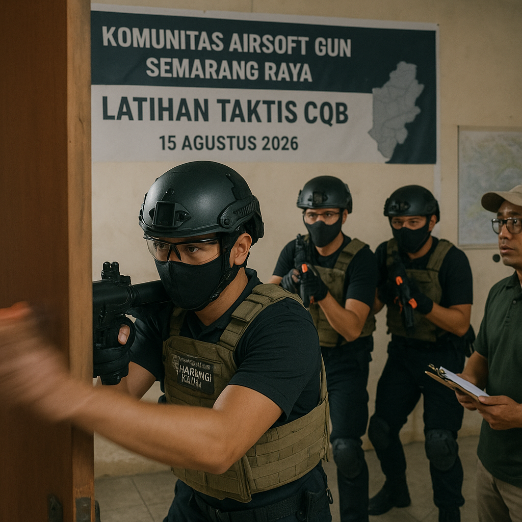 Komunitas Airsoft Gun Gelar Latihan Taktis CQB di Semarang