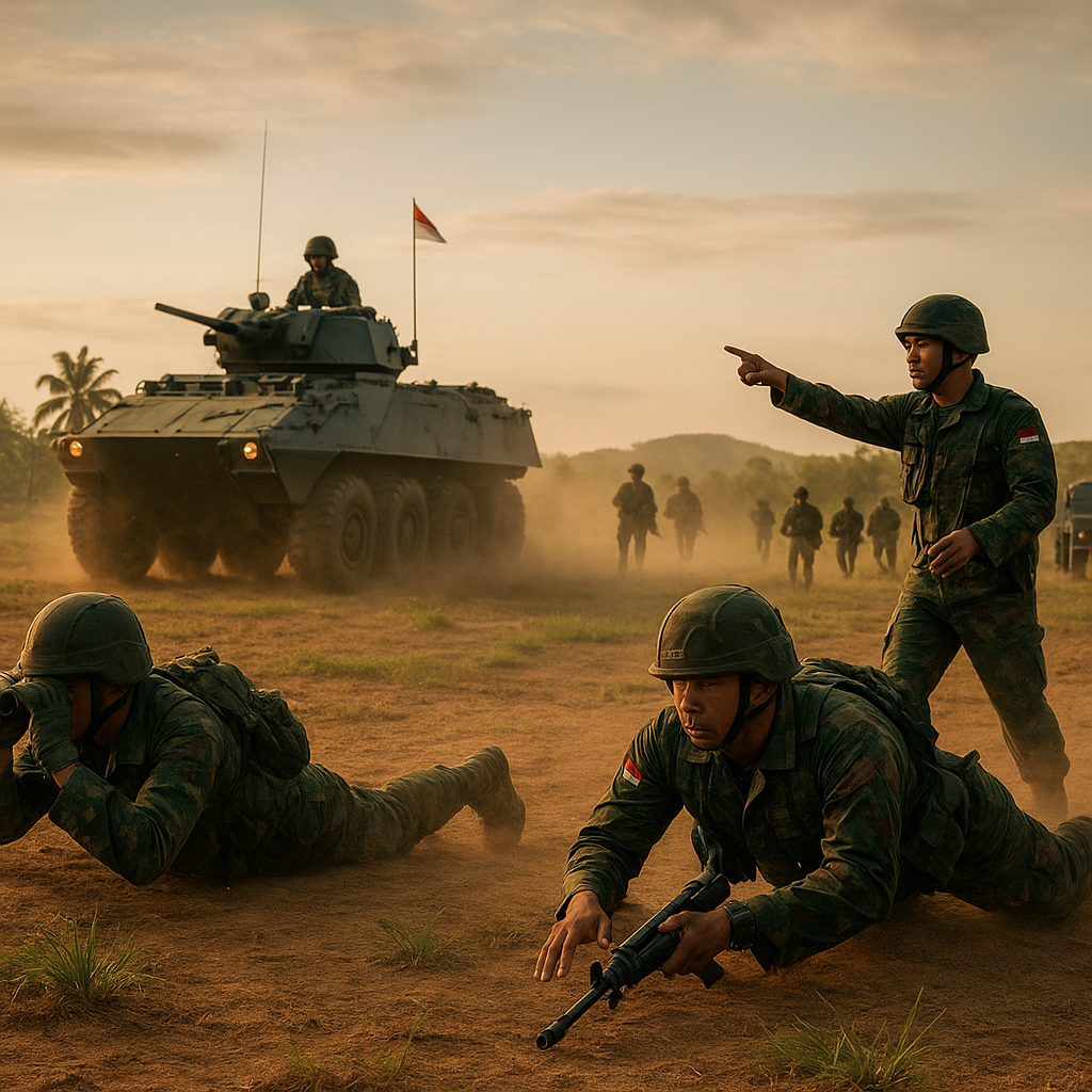 Divisi Infanteri 1 TNI AD Gelar Latihan Manuver Ofensif Batalyon Mekanis di Baturaja