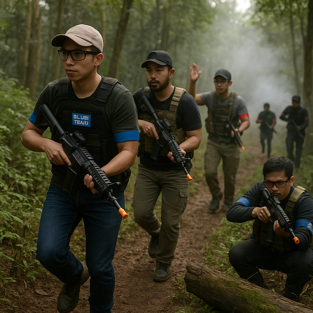 Komunitas Milenial Pencinta Militer Indonesia Adakan Simulasi Airsoft Gun di Sentul