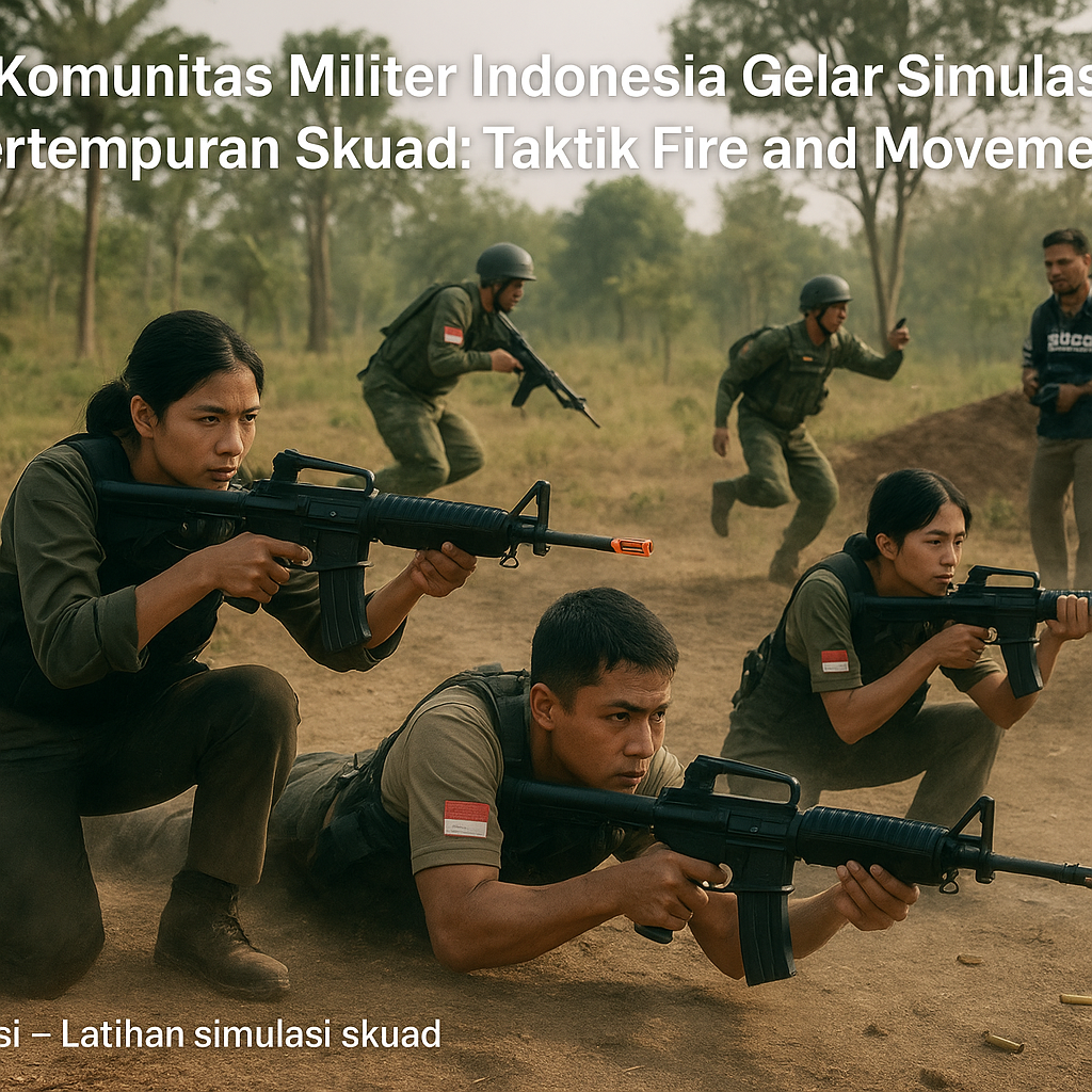 Komunitas Militer Indonesia Gelar Simulasi Pertempuran Skuad: Taktik Fire and Movement