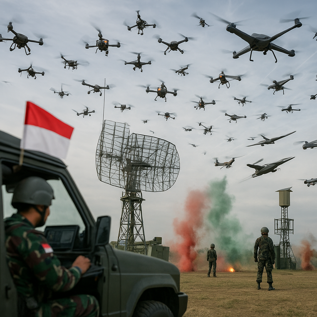 Simulasi Penggunaan Robot Tempur: Uji Taktik Drone Swarm untuk Serangan Flank