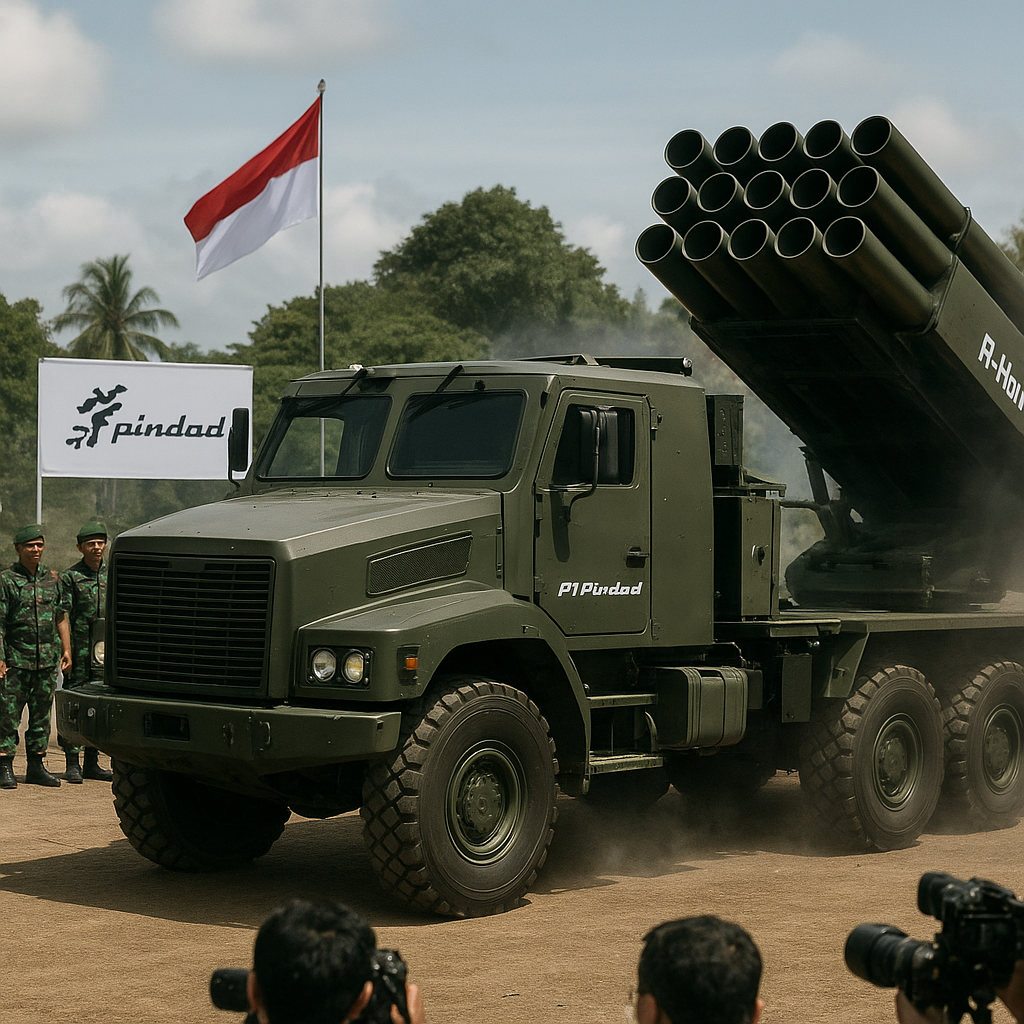 PT Pindad Luncurkan Sistem Roket Multiple Launch Jarak Jauh untuk TNI AD