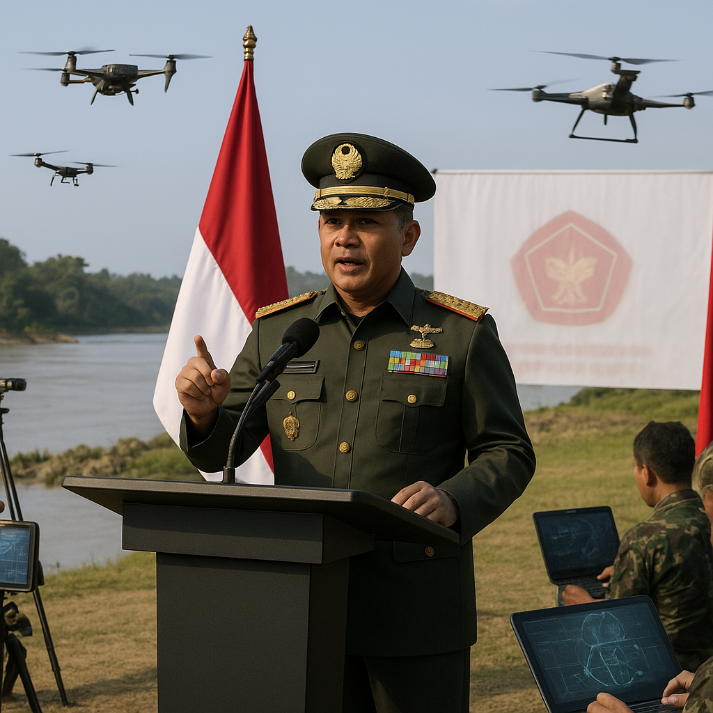 Panglima TNI Luncurkan Doktrin Pertahanan Semesta Berbasis Teknologi Drone dan AI