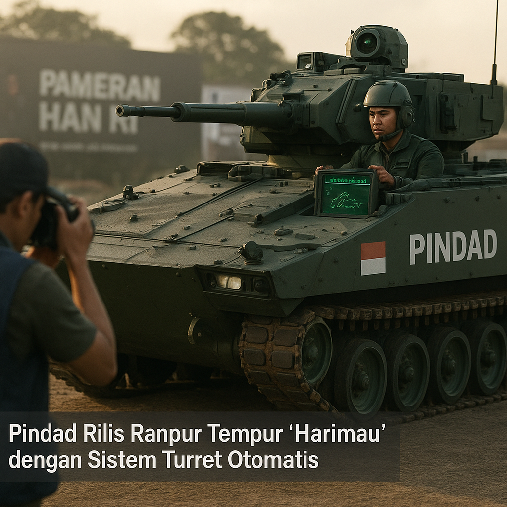 Pindad Rilis Ranpur Tempur Baru 'Harimau' dengan Sistem Turret Otomatis
