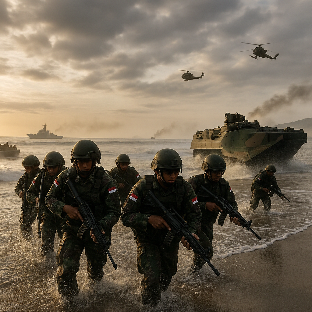 Latihan Gabungan TNI: Simulasi Serangan Amphibi di Pantai Parangtritis