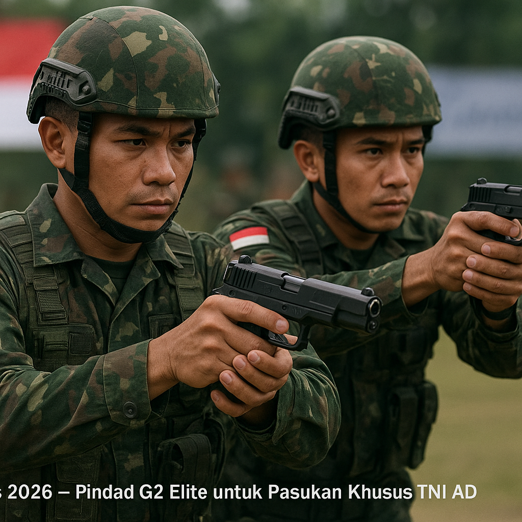 Peralatan Baru TNI AD: Pistol G2 Elite Pelopor untuk Pasukan Khusus