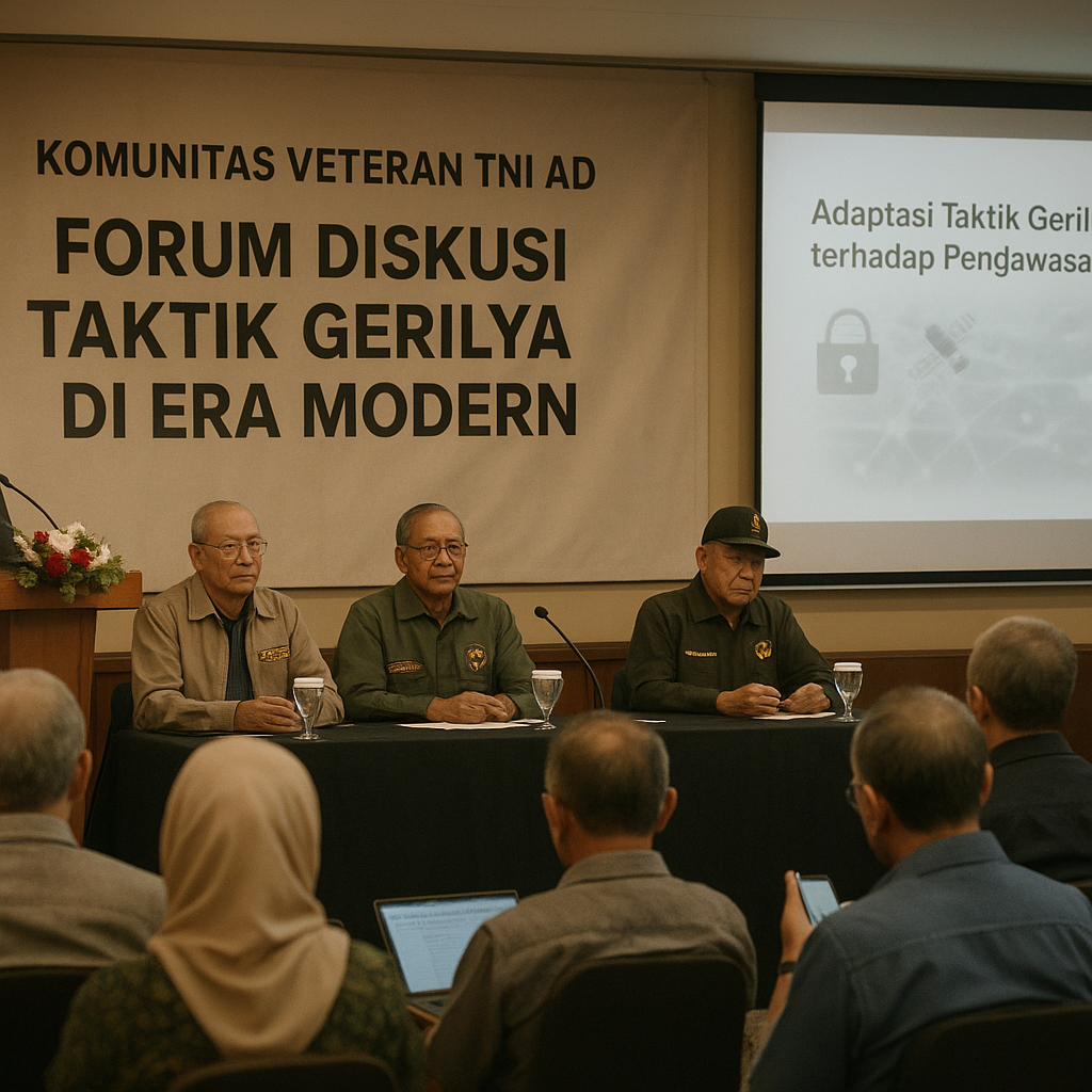 Komunitas Veteran TNI AD Gelar Forum Diskusi Taktik Gerilya di Era Modern