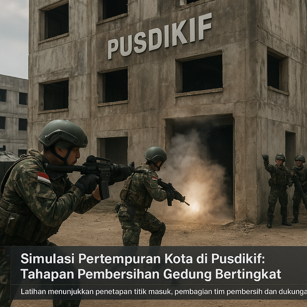 Simulasi Pertempuran Kota di Pusdikif: Tahapan Pembersihan Gedung Bertingkat