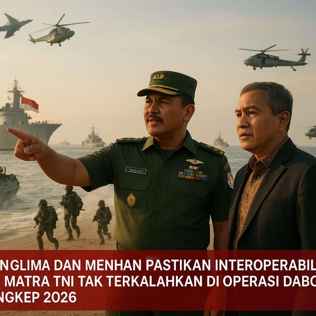 Panglima dan Menhan Pastikan Interoperabilitas Tri Matra TNI Tak Terkalahkan di Operasi Dabo Singkep 2026