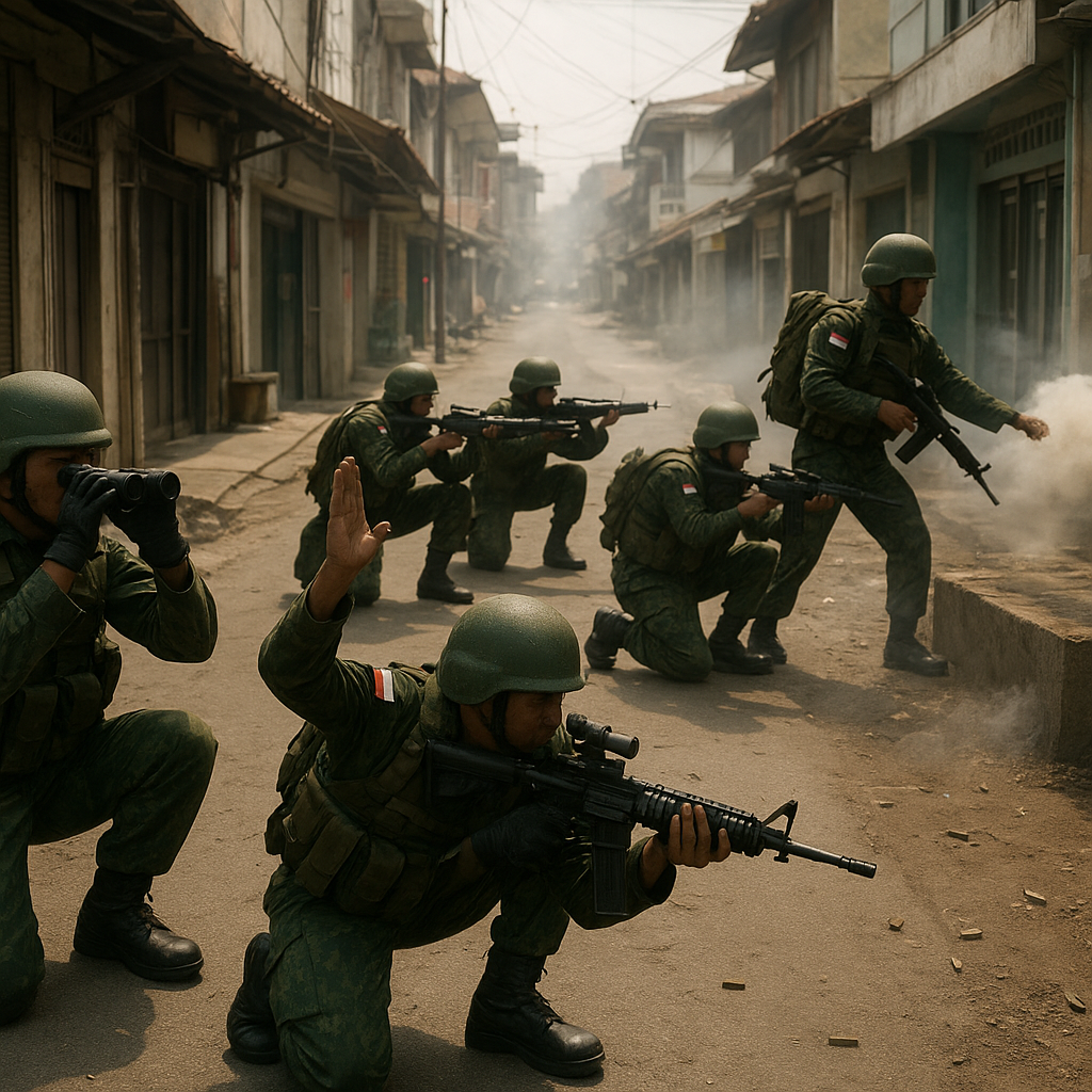 Latihan TNI AD Gunakan Formasi Ular Kobra untuk Menembus Pertahanan Lawan di Area Perkotaan