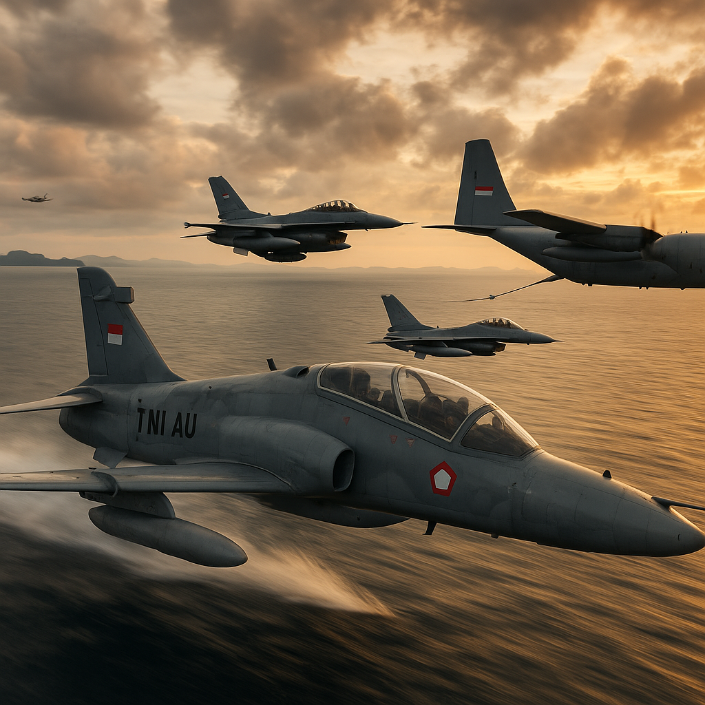TNI AU Uji Doktrin Interdiction dengan Pesawat Tempur F-16 dan Hawk 200