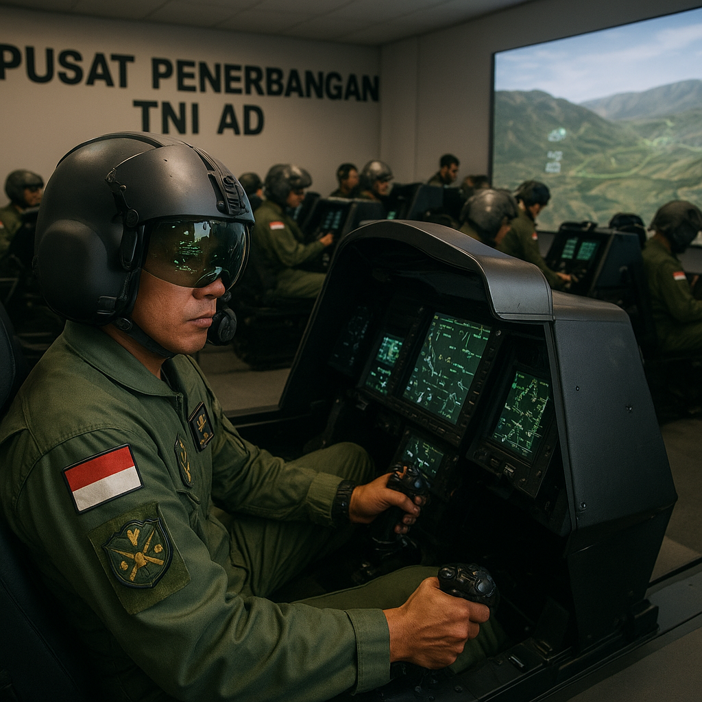 Pusat Penerbangan TNI AD Uji Simulator Helikopter Serang untuk Latihan Manuver Nap-of-the-Earth