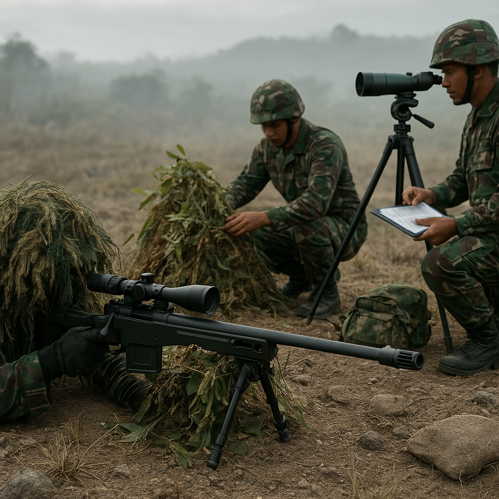 Pelatihan Sniper TNI AD: Teknik Concealment, Ballistic Calculation, dan Field Craft