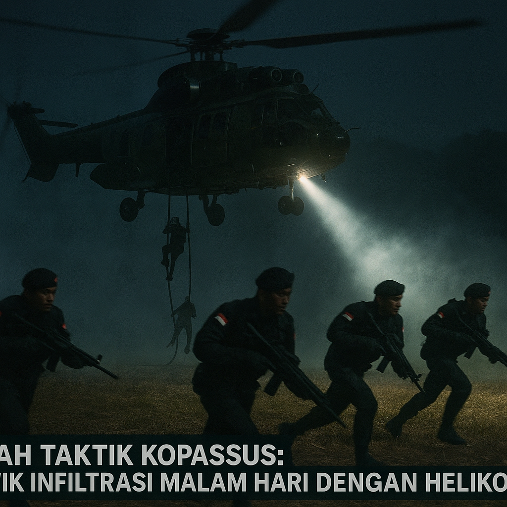 Bedah Taktik Kopassus: Teknik Infiltrasi Malam Hari dengan Helikopter