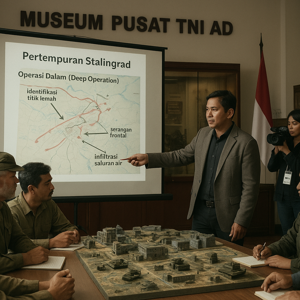 Komunitas Militer Enthusiast Gelar Bedah Taktik Pertempuran Stalingrad di Museum Pusat TNI AD