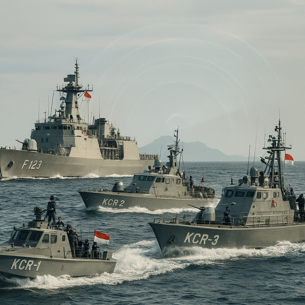 Latihan Gabungan TNI AL: Manuver Kapal Cepat Rudal dan Pengepungan Laut di Selat Sunda