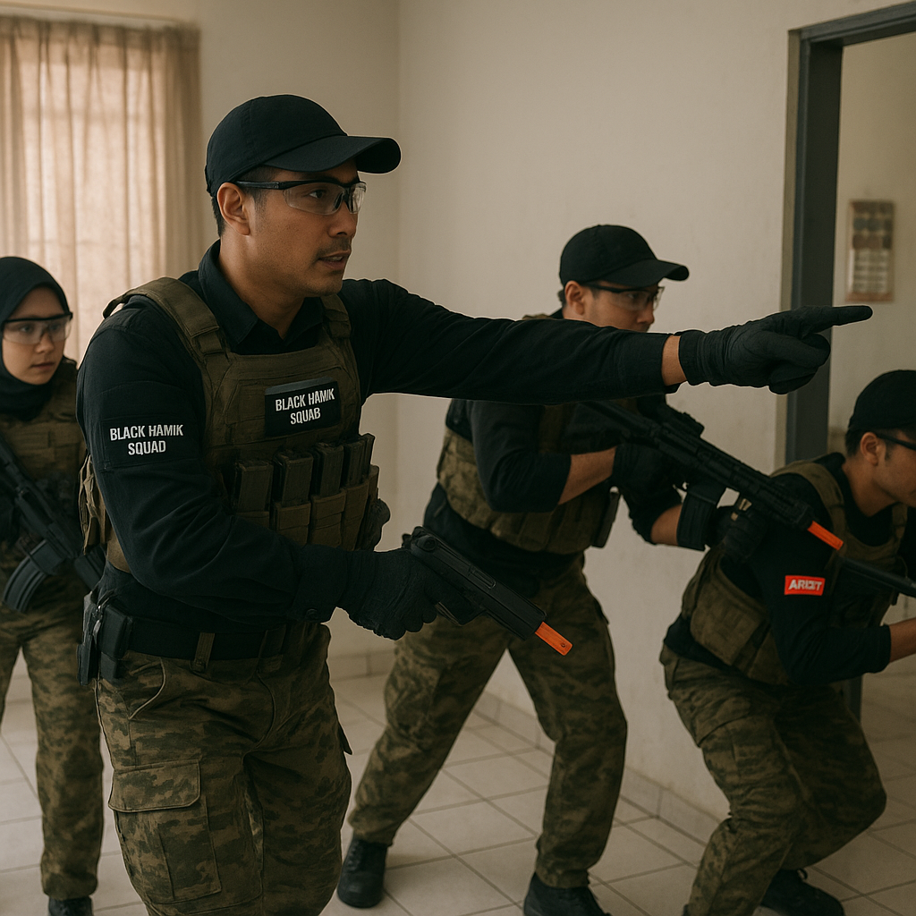 Komunitas Airsoft Gun Jakarta Selatan Latihan Taktik Room Clearing alih-alih Operasi Militer