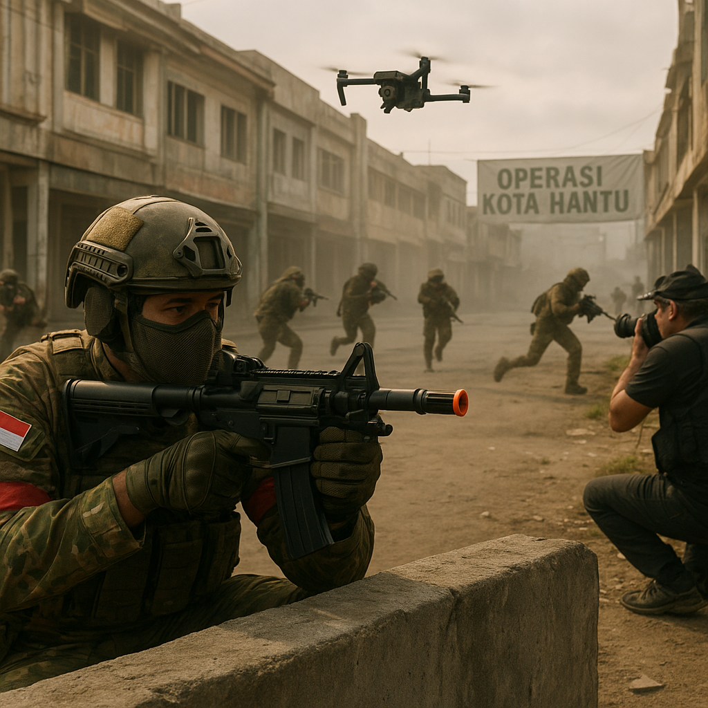 Komunitas Militer Gelar Simulasi Airsoft Skala Besar: Operasi Kota Hantu dengan Taktik UAV dan Pengepungan