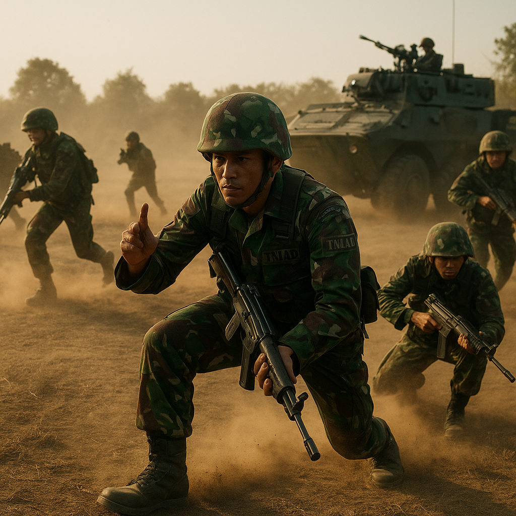 TNI AD Gelar Latihan Taktik Serangan Cepat Menggunakan Formasi Tiga Ujung Tombak
