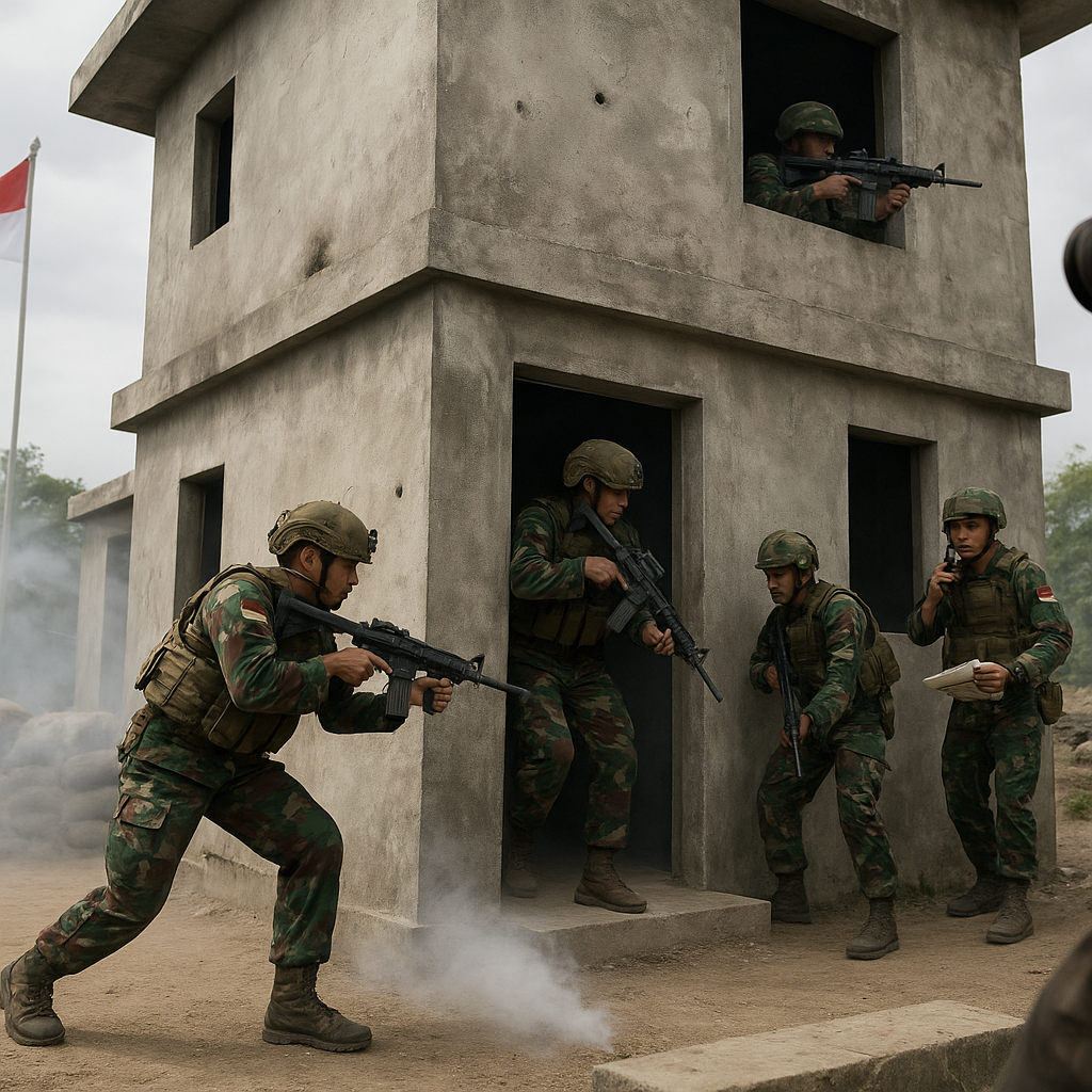 Simulasi Pertempuran Kota di Puslatpur Marinir: Prosedur Room Clearing dan Building Assault