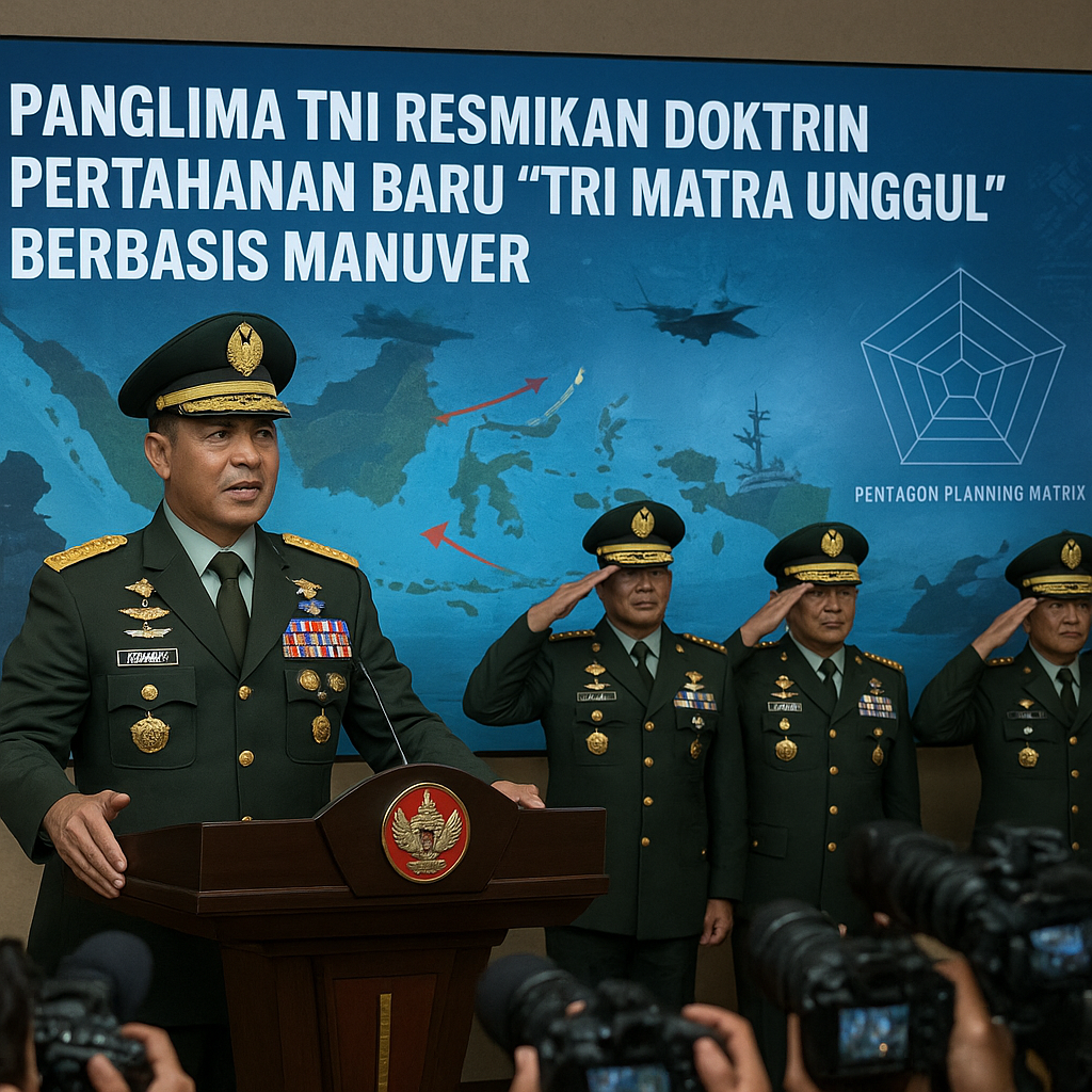 Panglima TNI Resmikan Doktrin Pertahanan Baru 'Tri Matra Unggul' Berbasis Manuver