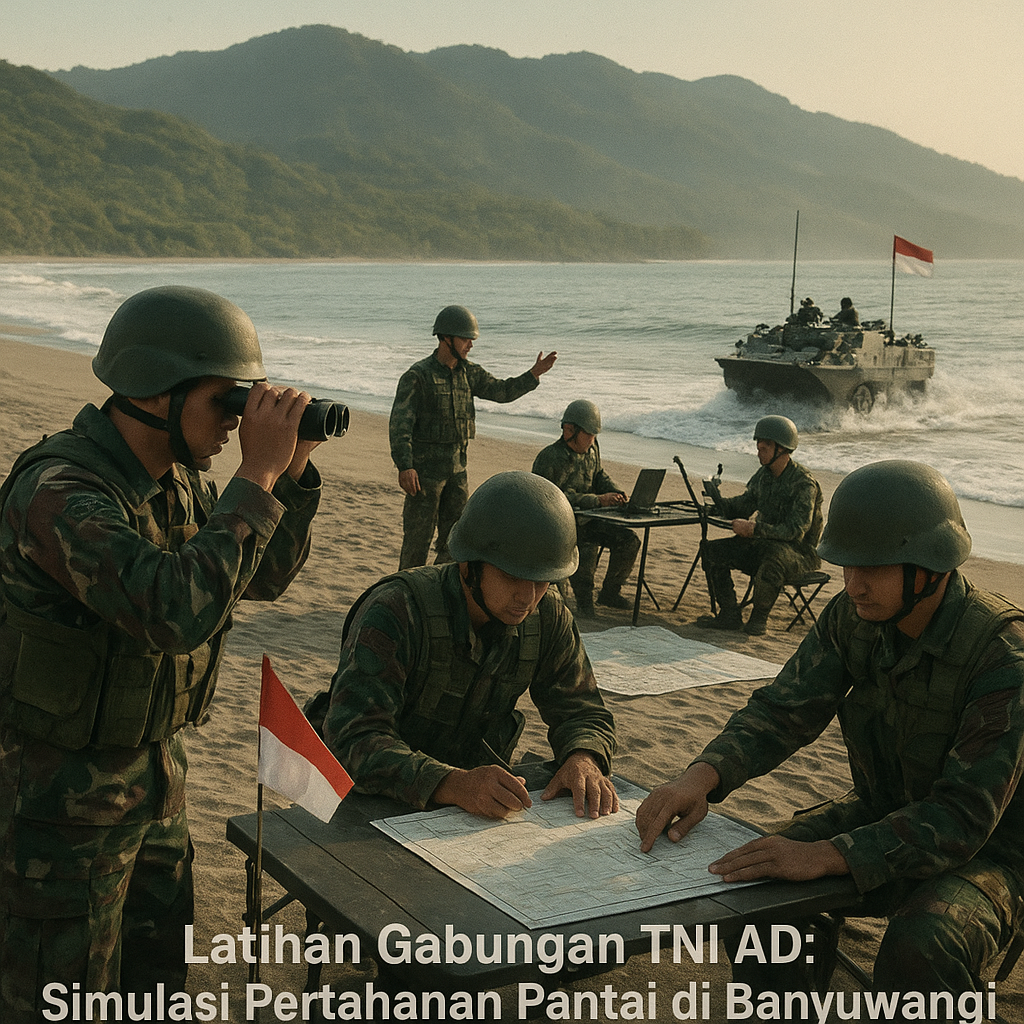 Latihan Gabungan TNI AD: Simulasi Pertahanan Pantai di Banyuwangi