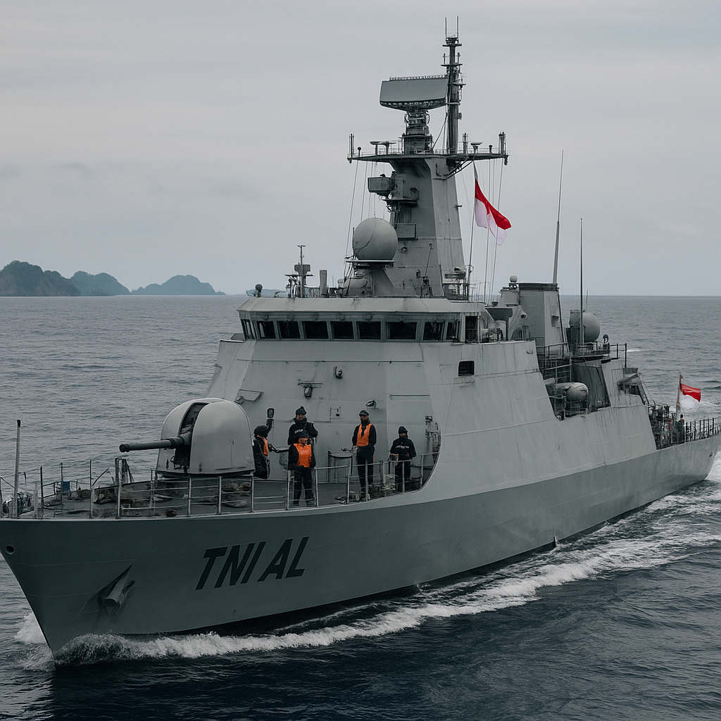 TNI AL Resmi Gunakan Kapal Perang Baru untuk Patroli di Natuna
