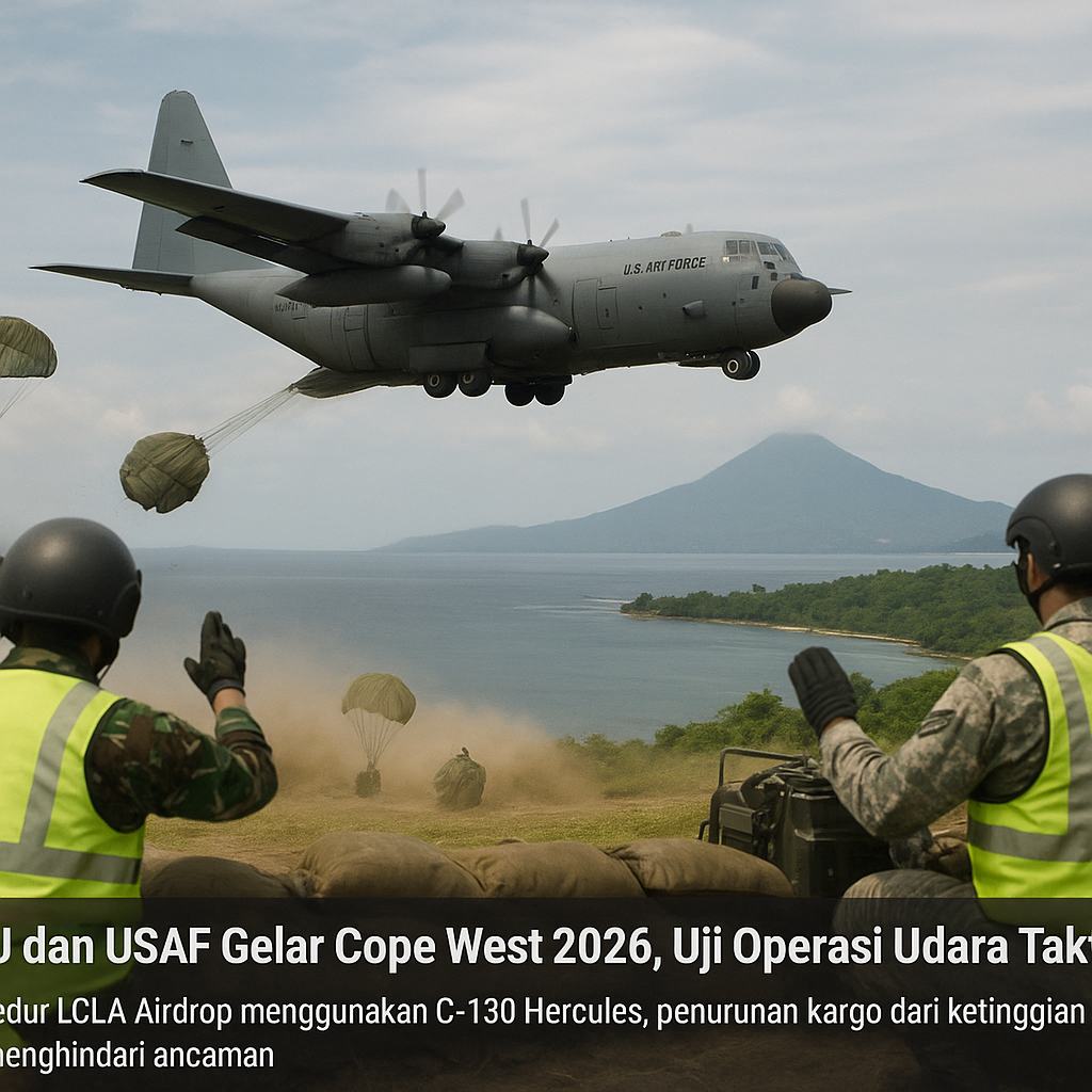 TNI AU dan USAF Gelar Cope West 2026, Uji Operasi Udara Taktis di Manado
