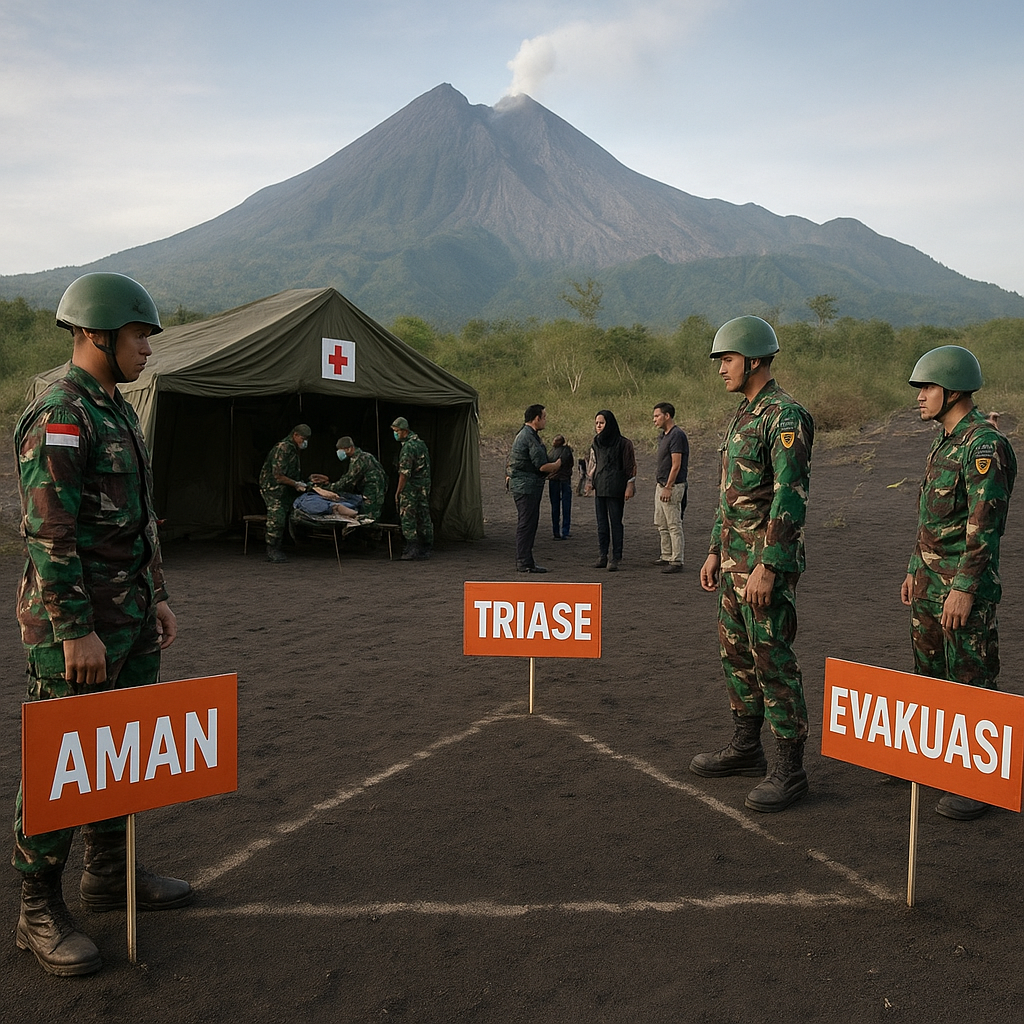Bedah Taktik Formasi Segitiga pada Latihan Penanggulangan Bencana TNI AD